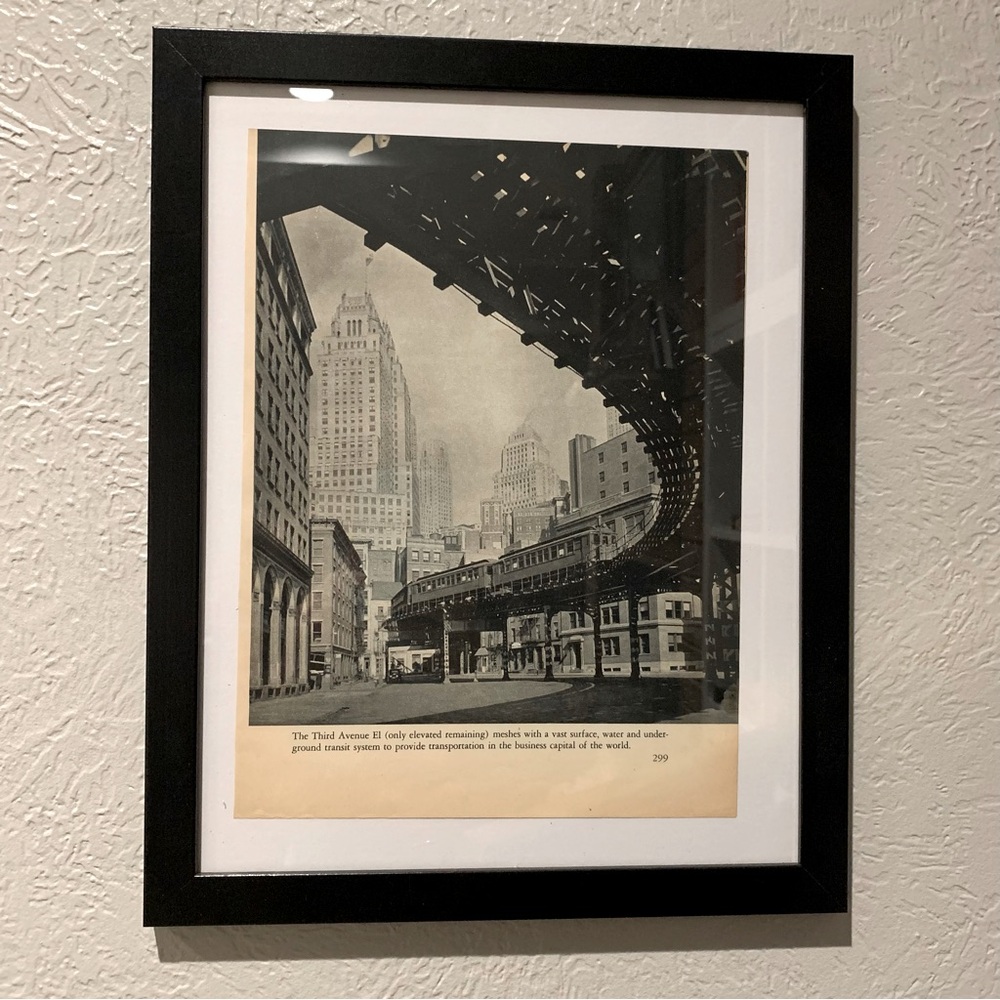 New York Vintage Print Framed